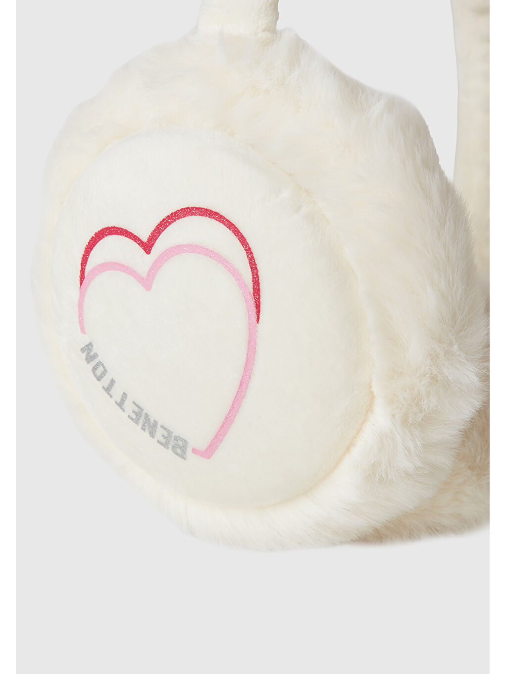 Kız Çocuk Ekru Kauçuk Baskılı Mikrofiber Pelüş Kulaklık-2