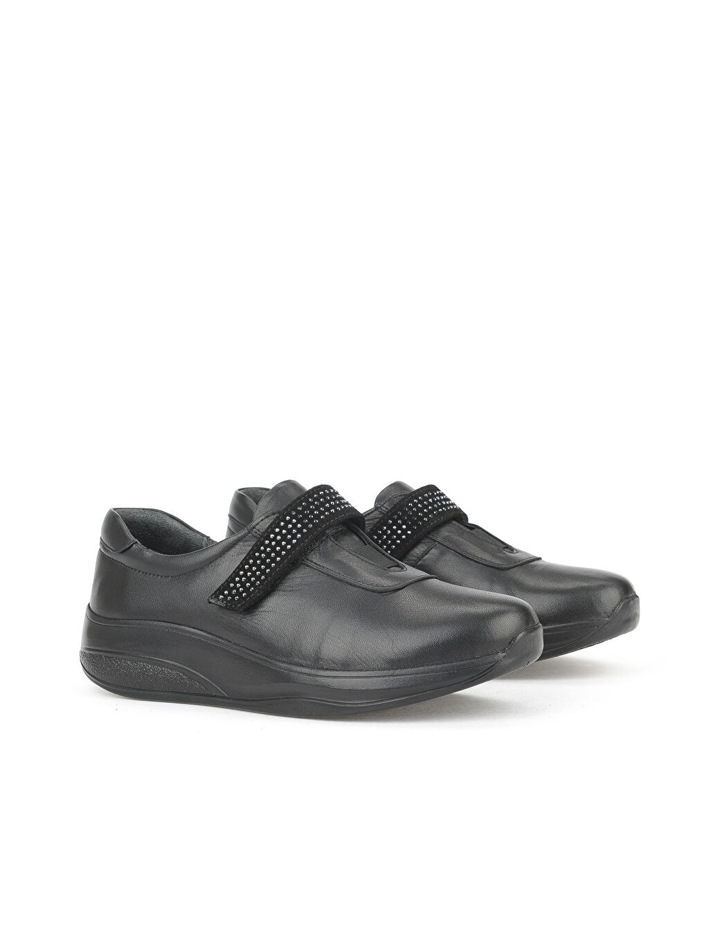 Kadın Hakiki Deri Konfor Ayakkabı 15355Z2417 Siyah-1