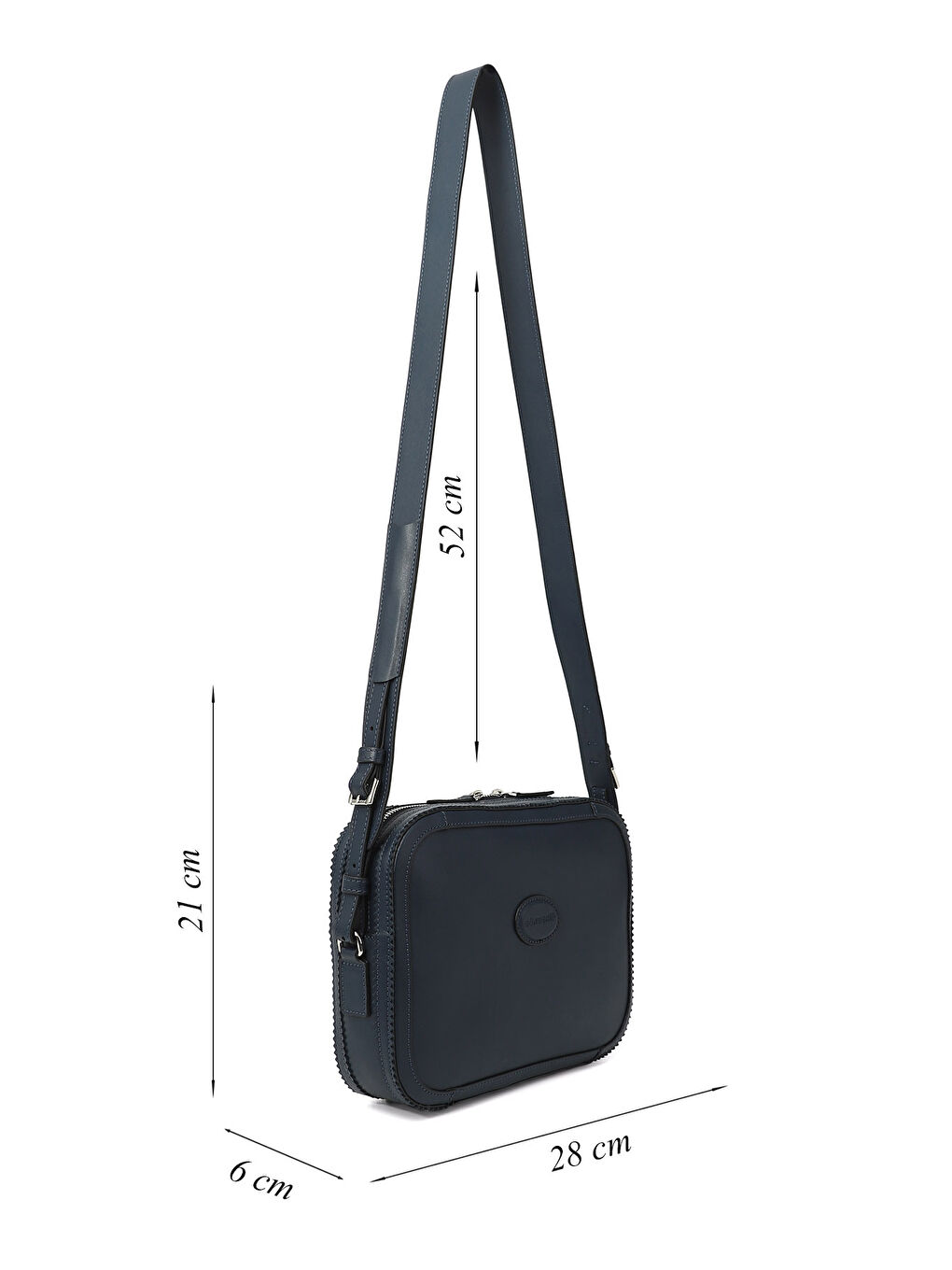 Lacivert Kadın İNDİGO LACİVERT Hakiki Deri Uzun Askılı Omuz Çantası-1