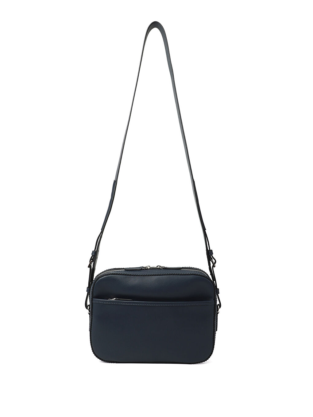 Lacivert Kadın İNDİGO LACİVERT Hakiki Deri Uzun Askılı Omuz Çantası-3