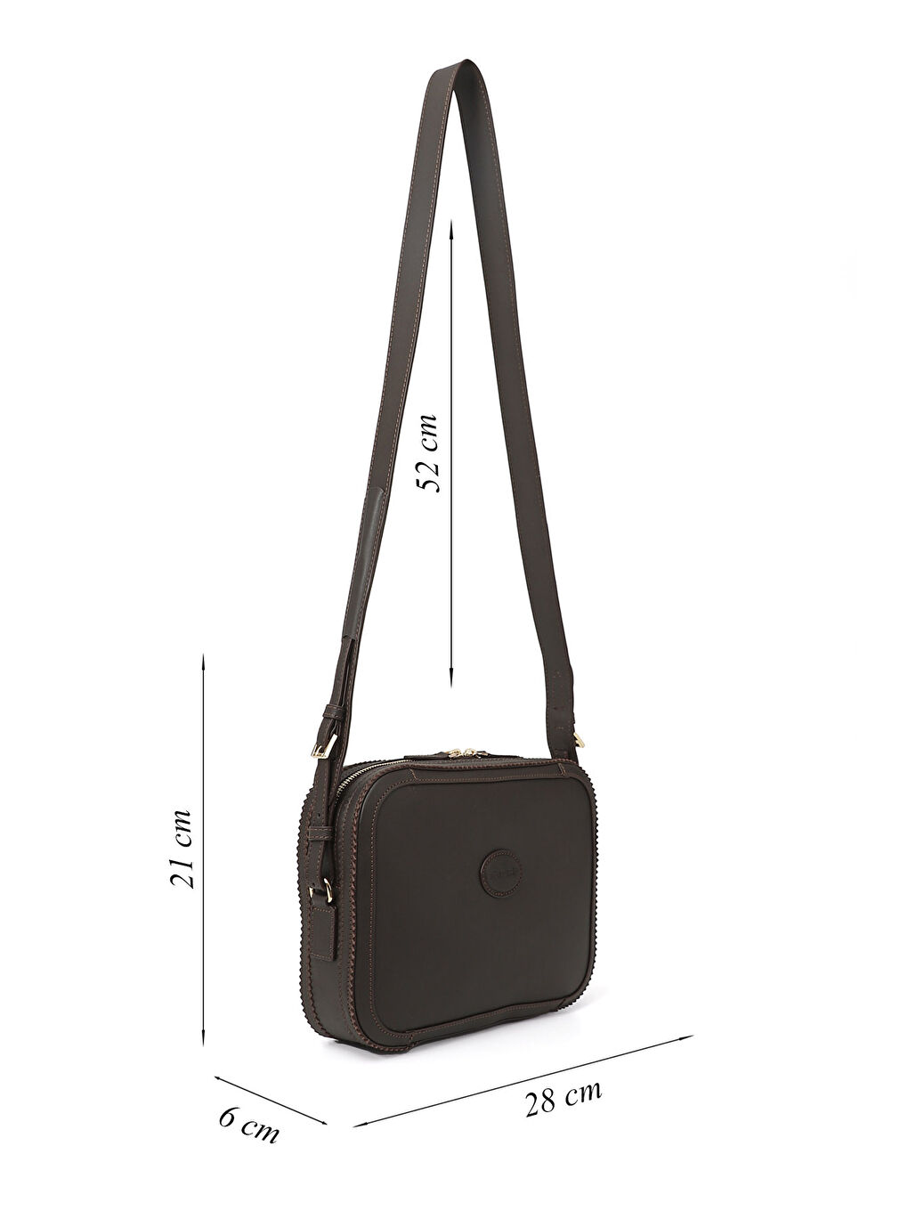 Kahverengi Kadın ÇİKOLATA KAHVE Hakiki Deri Uzun Askılı Omuz Çantası-1