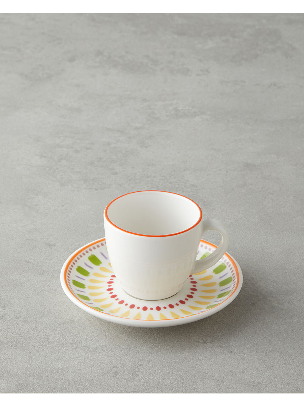 Beyaz Livia Bone Porselen 4 Parça 2 Kişilik Kahve Fincan Takımı 90 ml Renkli-2