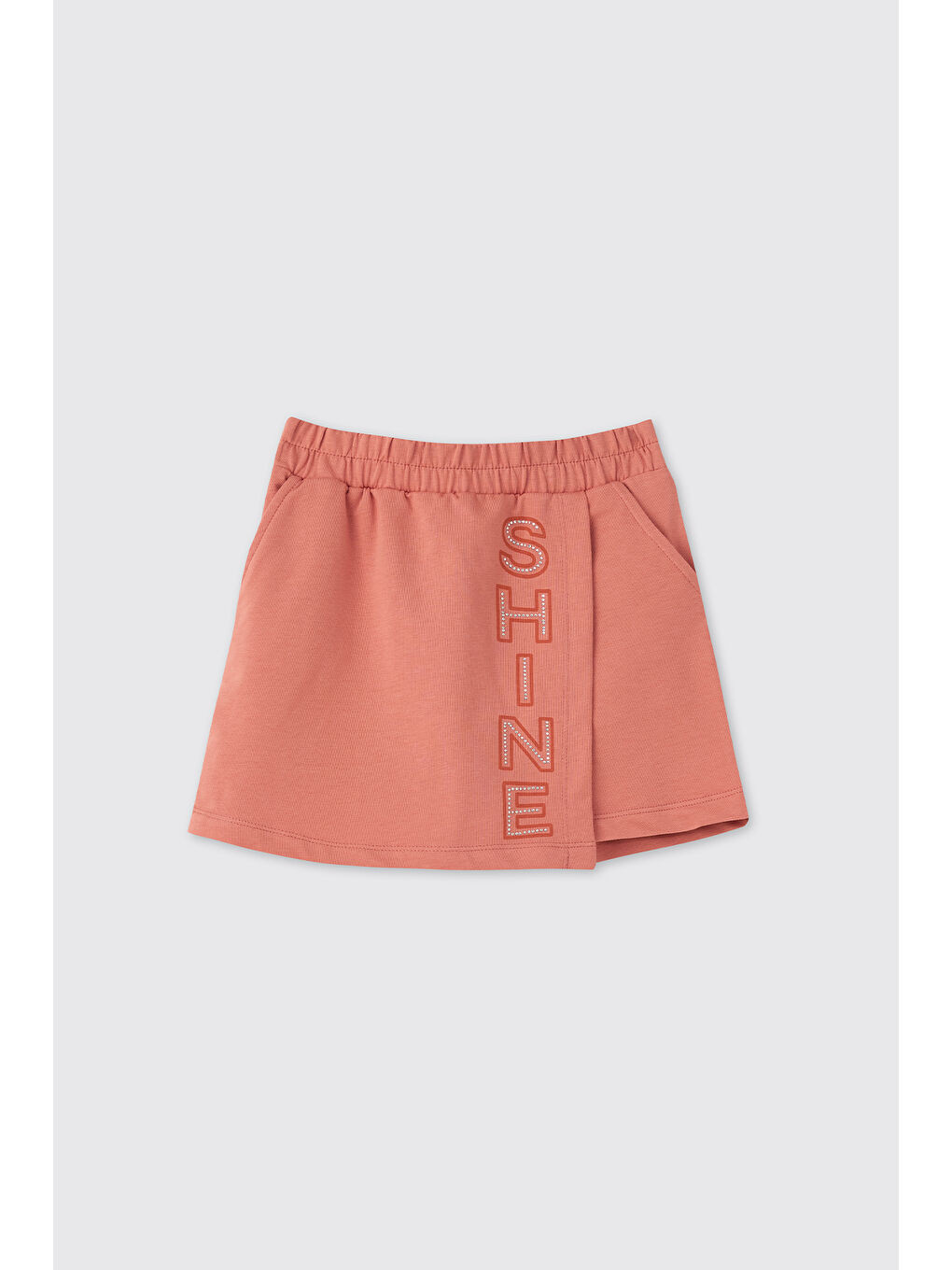 Kahverengi Kız Çocuk Kiremit Şort Etek