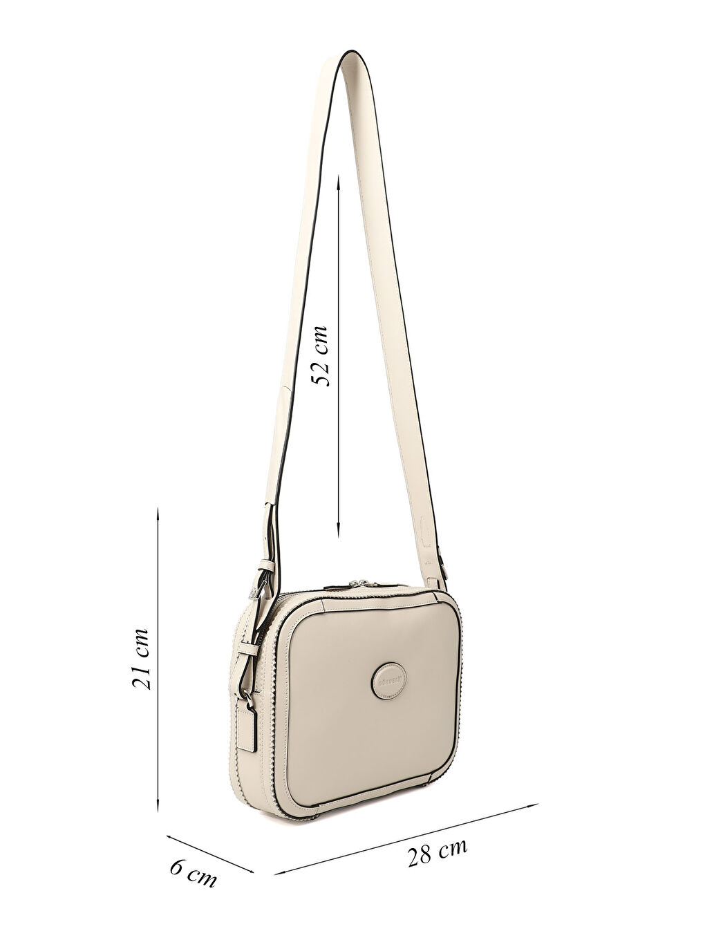 Bej Kadın BEJ-CAMEL Hakiki Deri Uzun Askılı Omuz Çantası-1