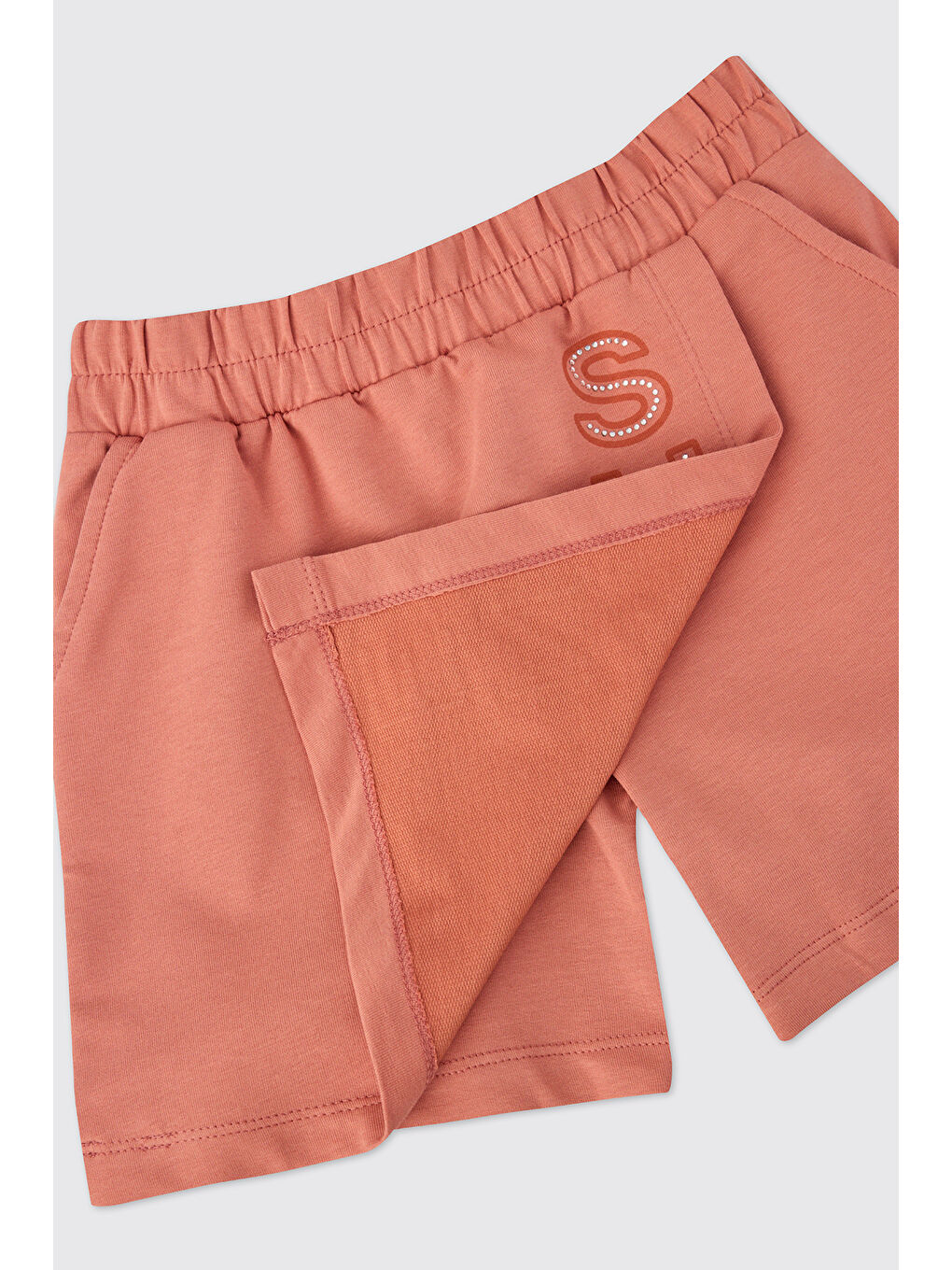 Kahverengi Kız Çocuk Kiremit Şort Etek-2