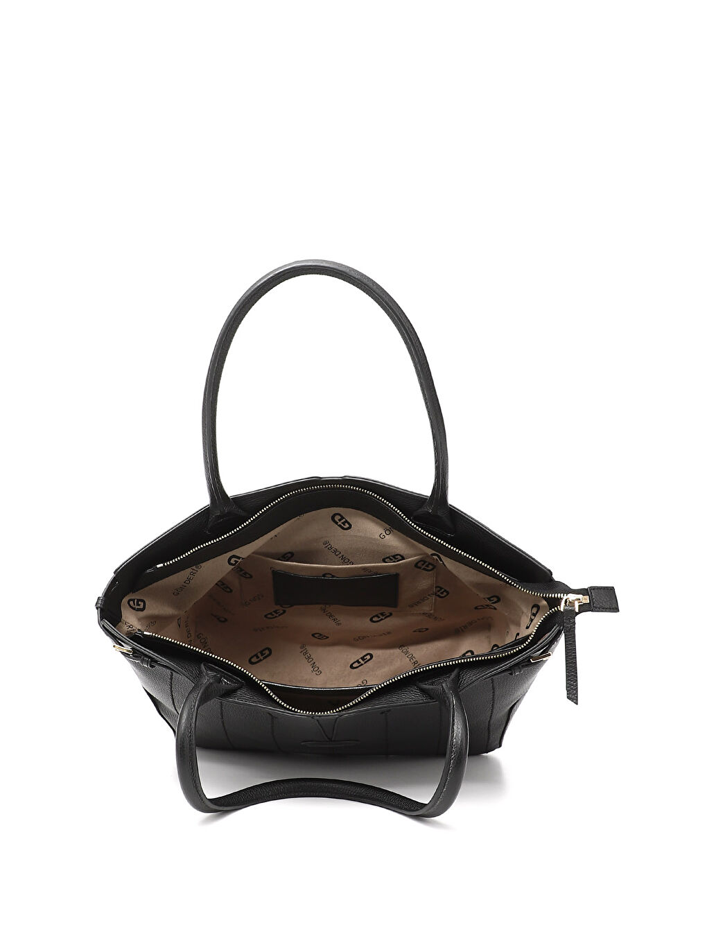 Mor Kadın ZÜMRÜT-SİYAH Hakiki Deri El ve Omuz Çantası-4