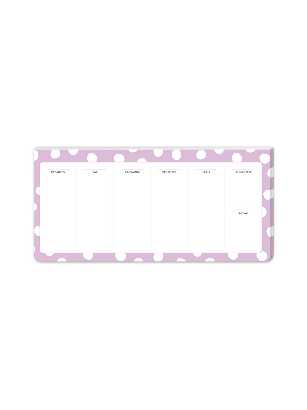 Keskin Color 12x26 Haftalık Planner - Lila Puantiye