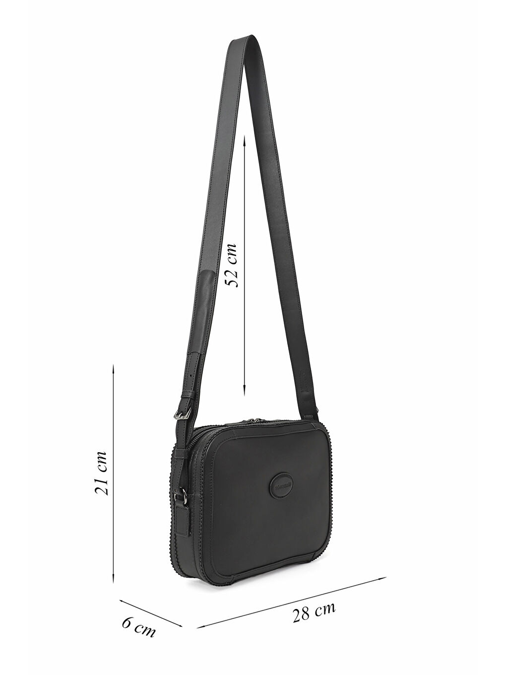 Mor Kadın ZÜMRÜT-SİYAH Hakiki Deri Uzun Askılı Omuz Çantası-1