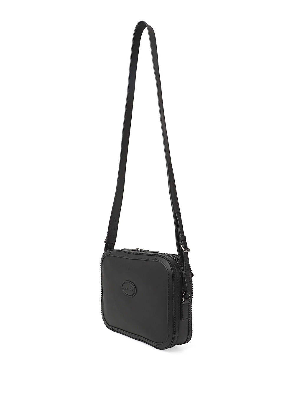 Mor Kadın ZÜMRÜT-SİYAH Hakiki Deri Uzun Askılı Omuz Çantası-2