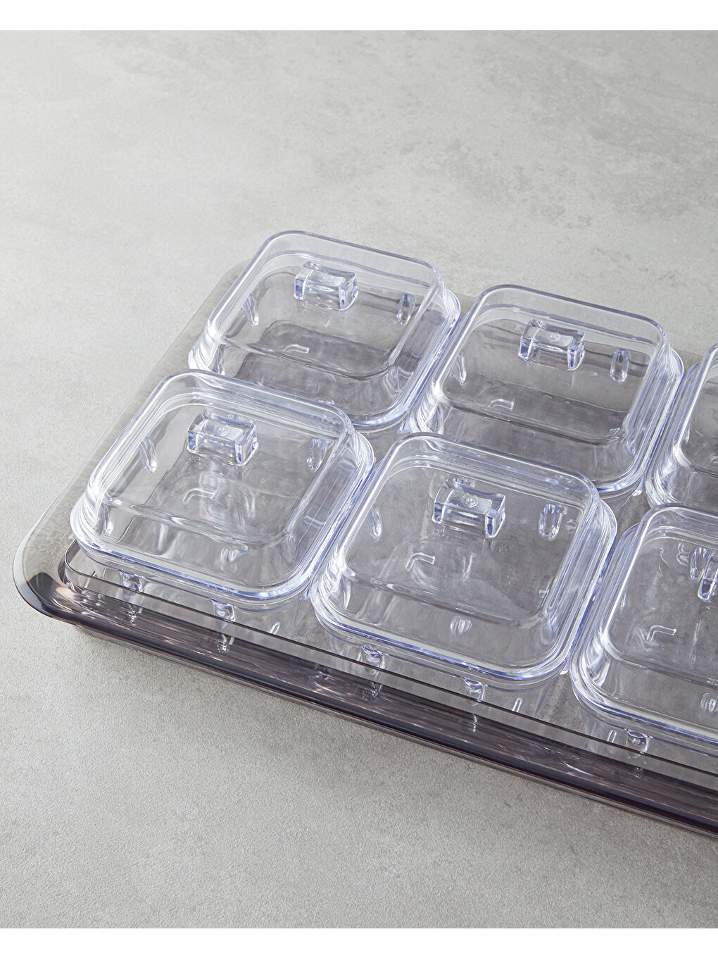 Axel Akrilik 6 Bölmeli Kahvaltılık 25x35 cm Antrasit-2