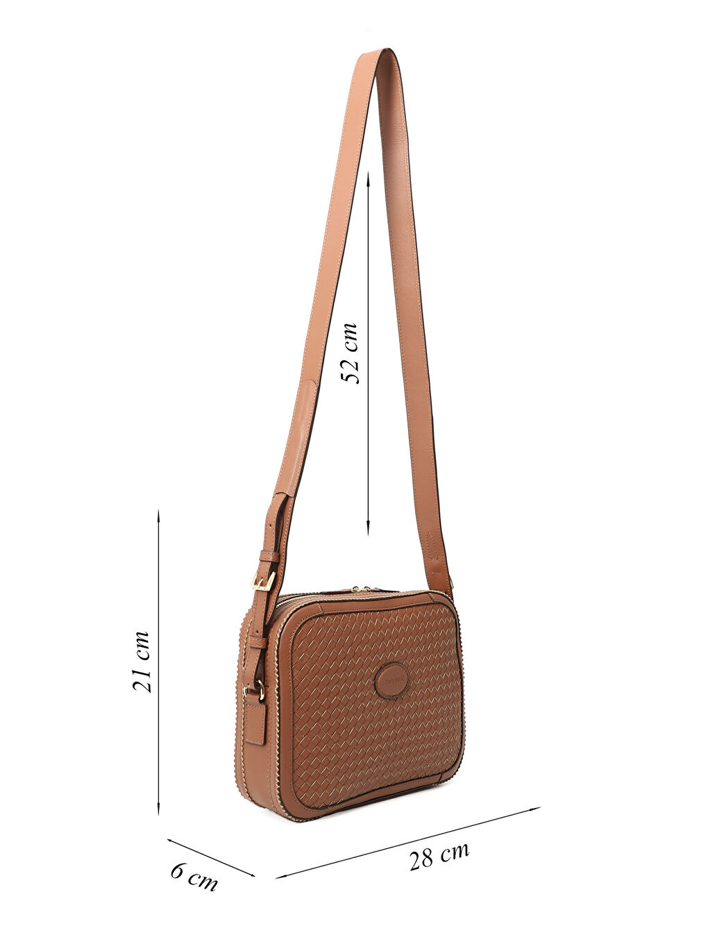 Kadın HAKİ-TABA Hakiki Deri Hasır Örgü Uzun Askılı Omuz Çantası-1