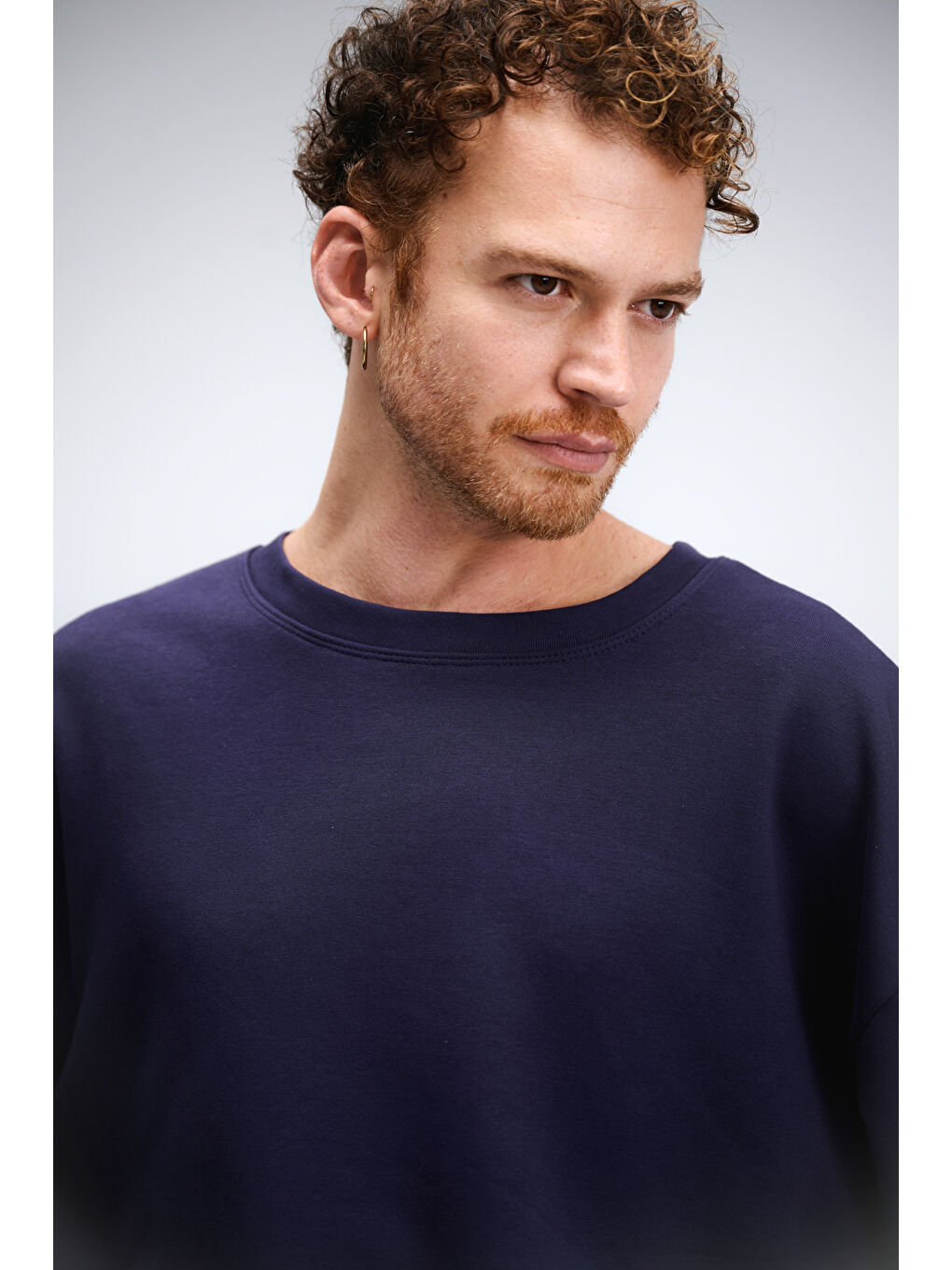 Erkek Timeless Oversize Lacivert Sweatshirt-2