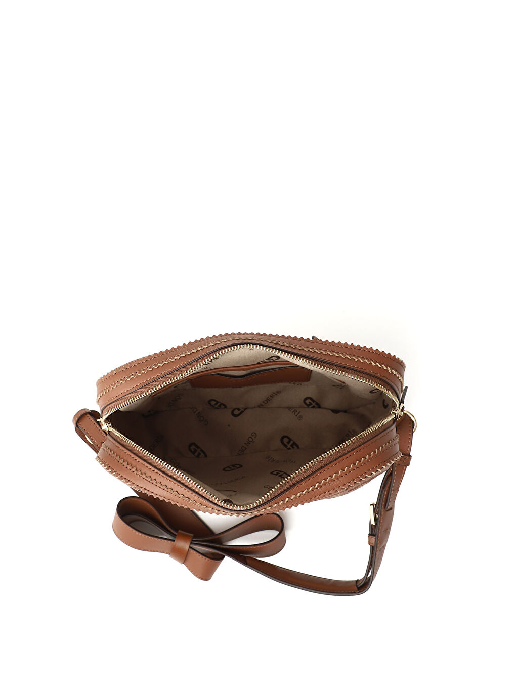 Kadın HAKİ-TABA Hakiki Deri Hasır Örgü Uzun Askılı Omuz Çantası-4