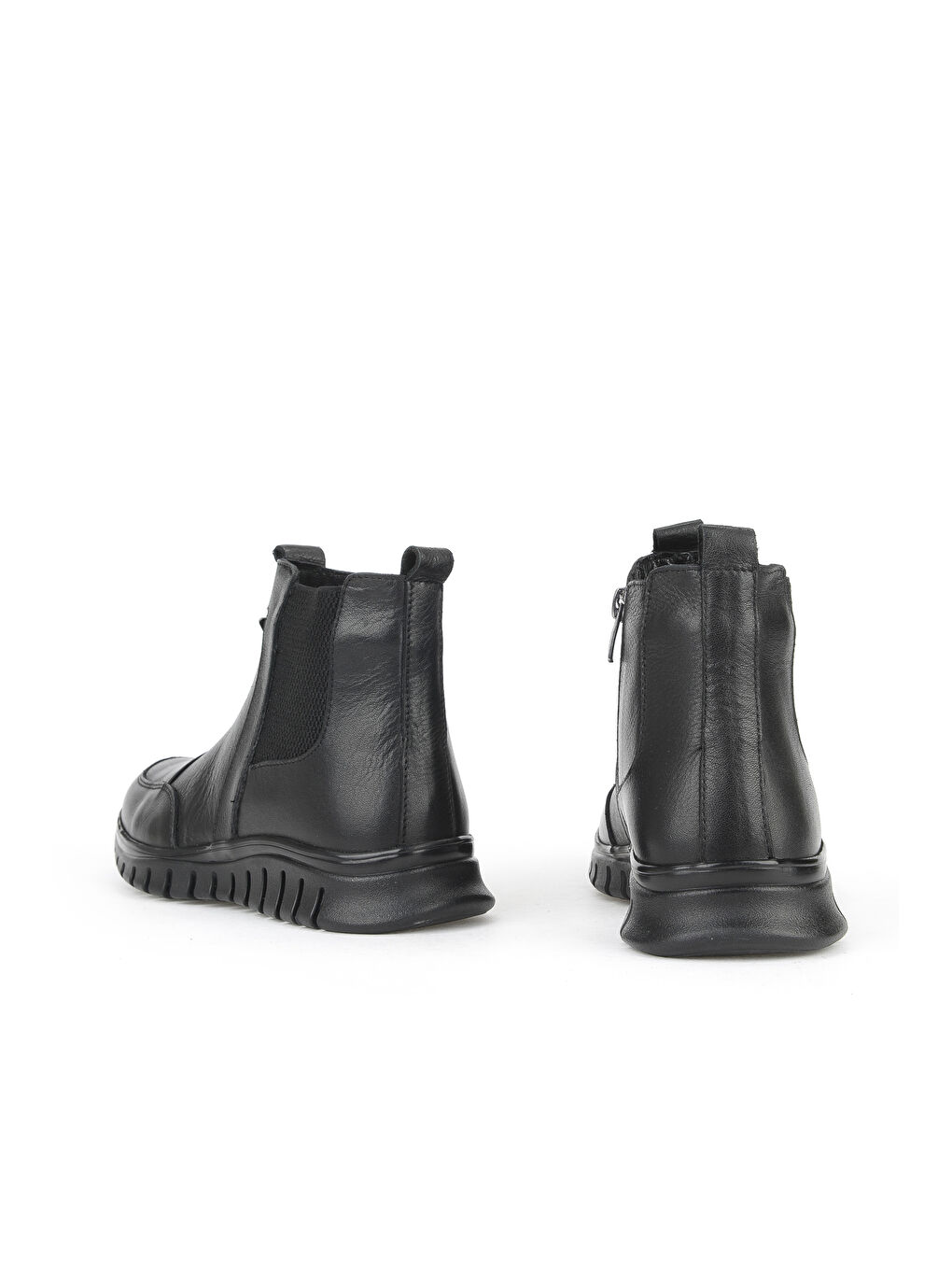 Kadın Hakiki Deri Konfor Bot 15355Z1458 Siyah-2