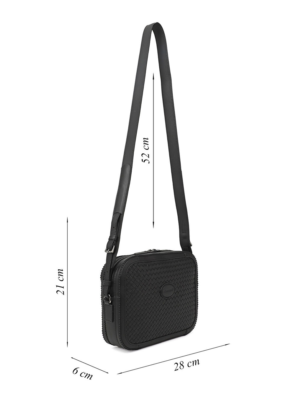 Mor Kadın ZÜMRÜT-SİYAH Hakiki Deri Hasır Örgü Uzun Askılı Omuz Çantası-1