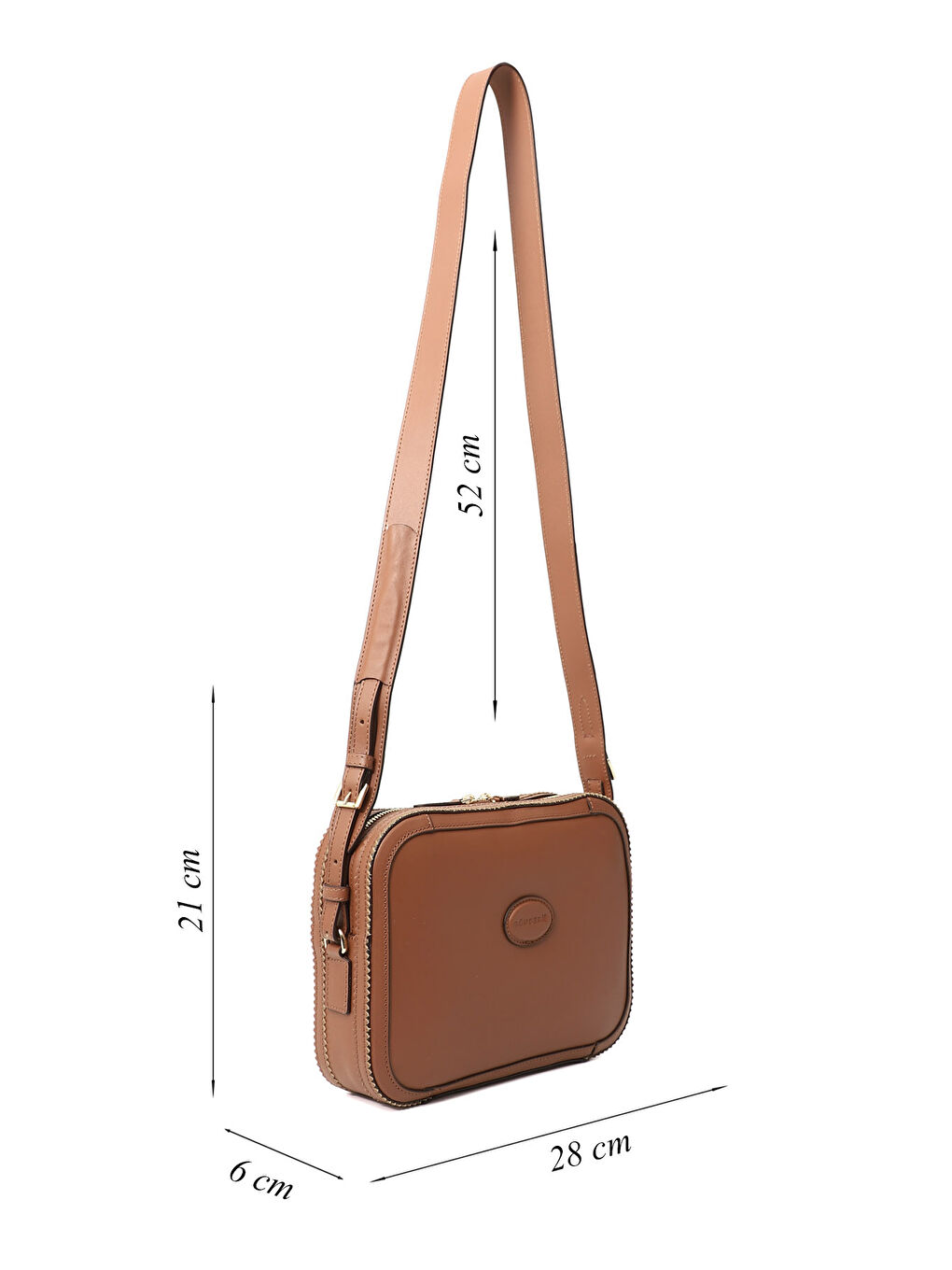 Kadın HAKİ-TABA Hakiki Deri Uzun Askılı Omuz Çantası-1