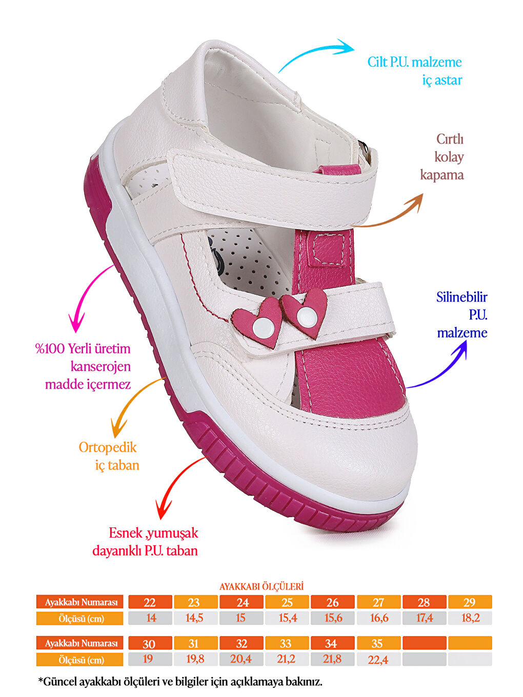 Beyaz Kalpli Kız Bebek Günlük Ayakkabı-1