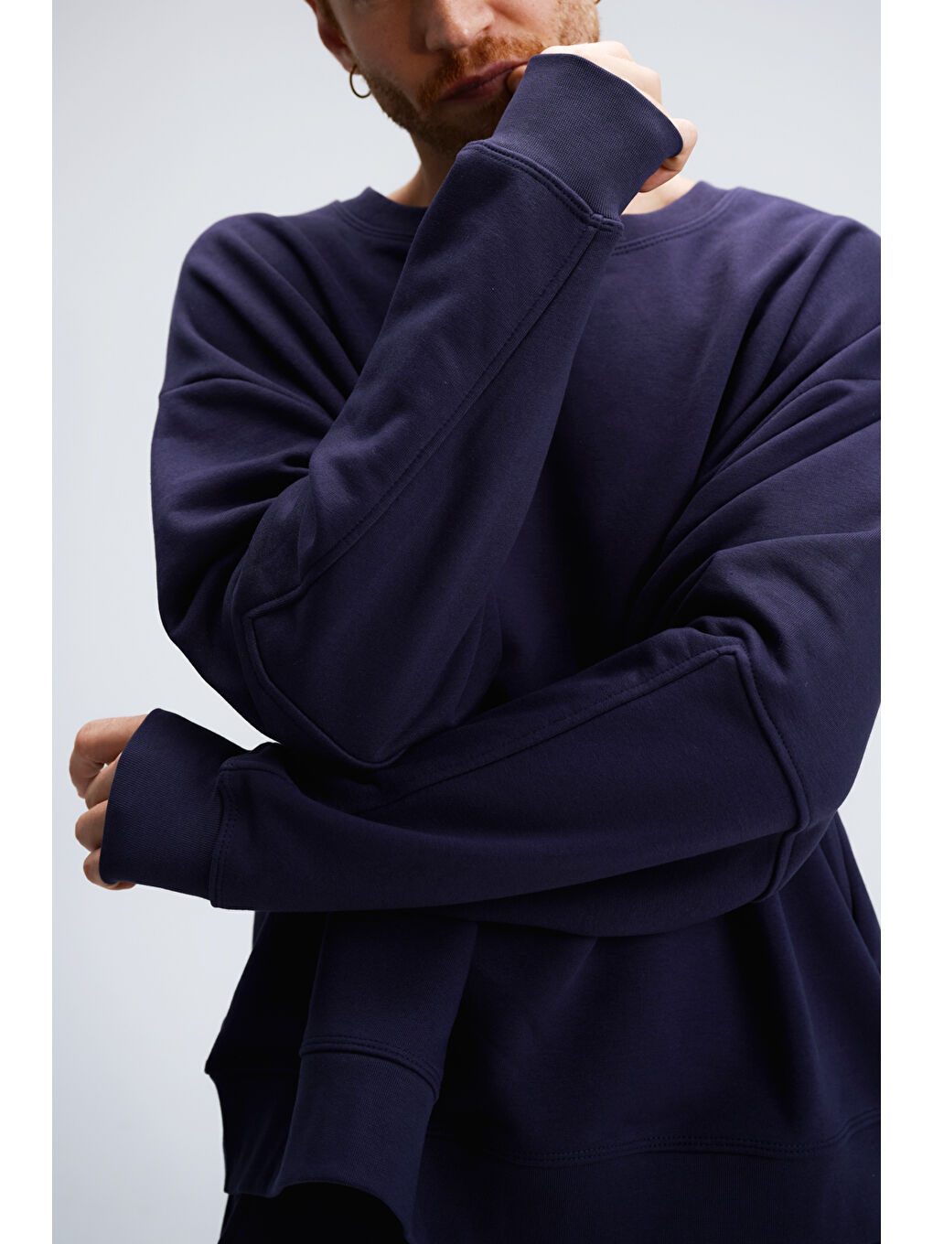 Erkek Timeless Oversize Lacivert Sweatshirt-3
