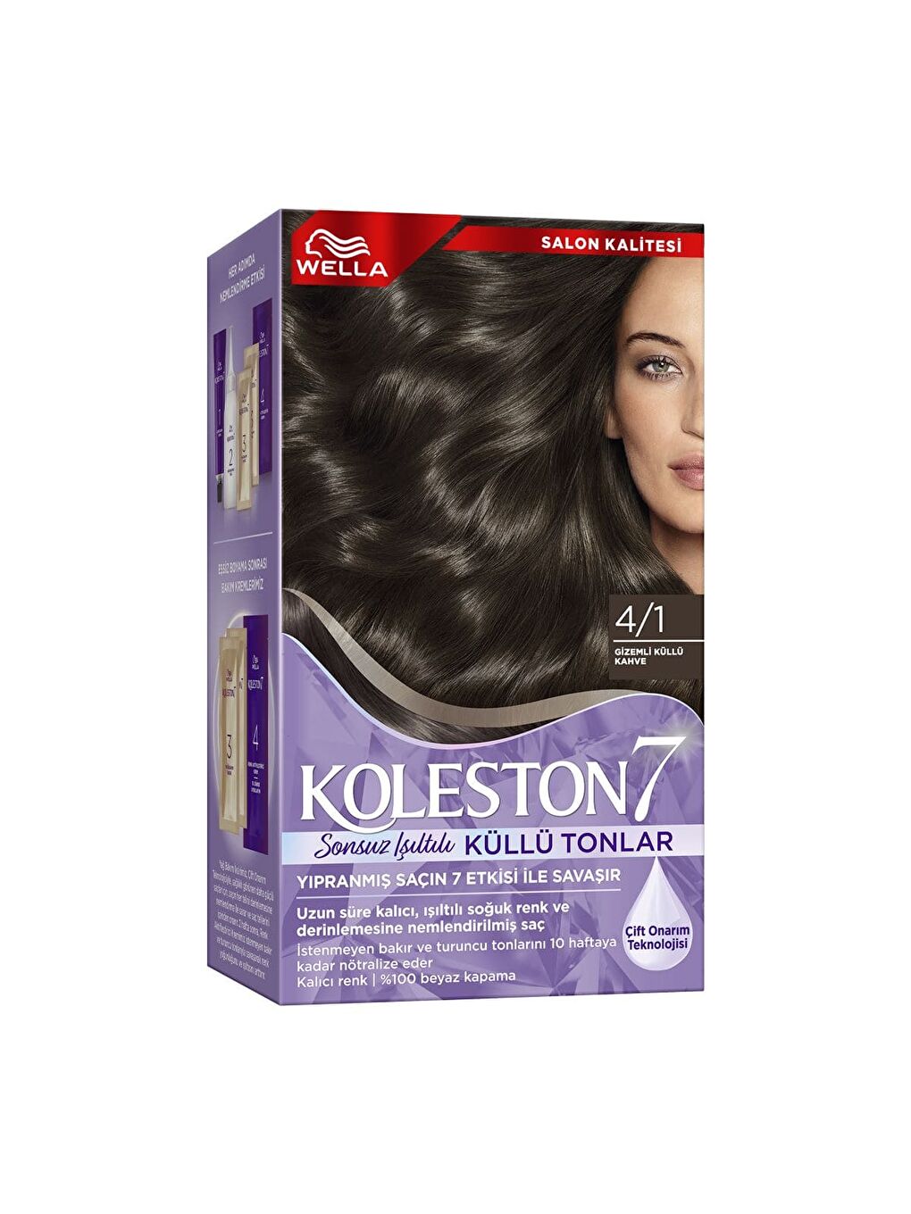 Wella Renksiz Koleston Supreme Kit 4/1 Gizemli Küllü Kumral *18