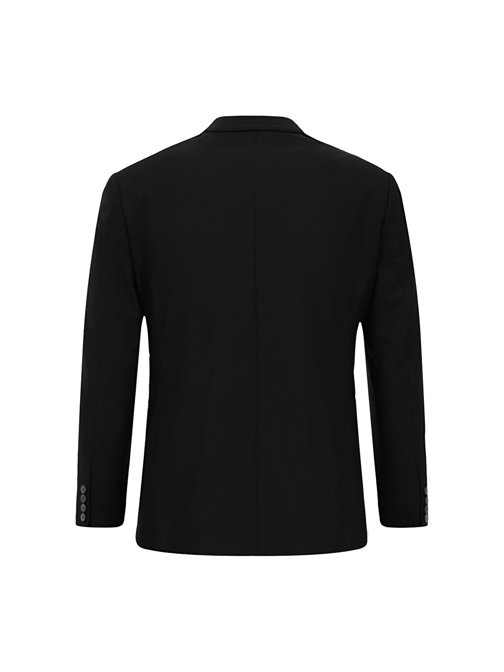 Siyah Regular Fit Düz Klasik Mono Yaka Takım Elbise-2