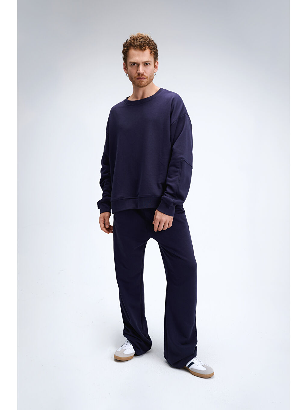 Erkek Timeless Oversize Lacivert Sweatshirt-4