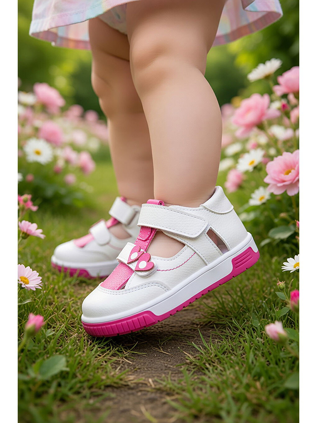 Beyaz Kalpli Kız Bebek Günlük Ayakkabı-2