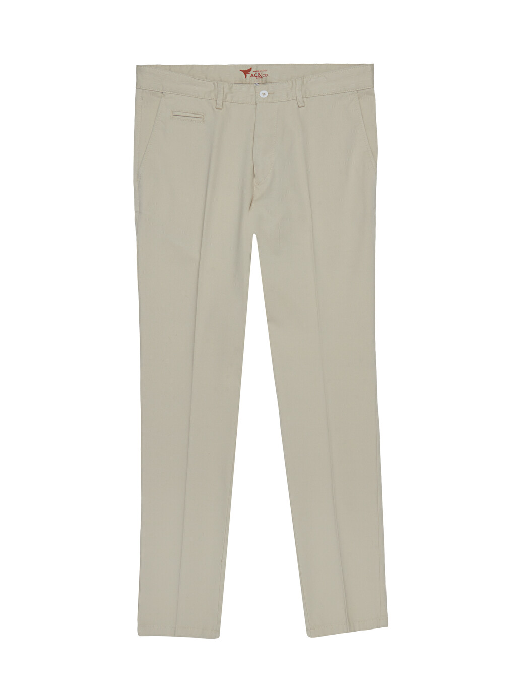 Erkek Ekru Slim Fit Dar Kesim Yan Cepli Pamuklu Esnek Armürlü Pantolon-7