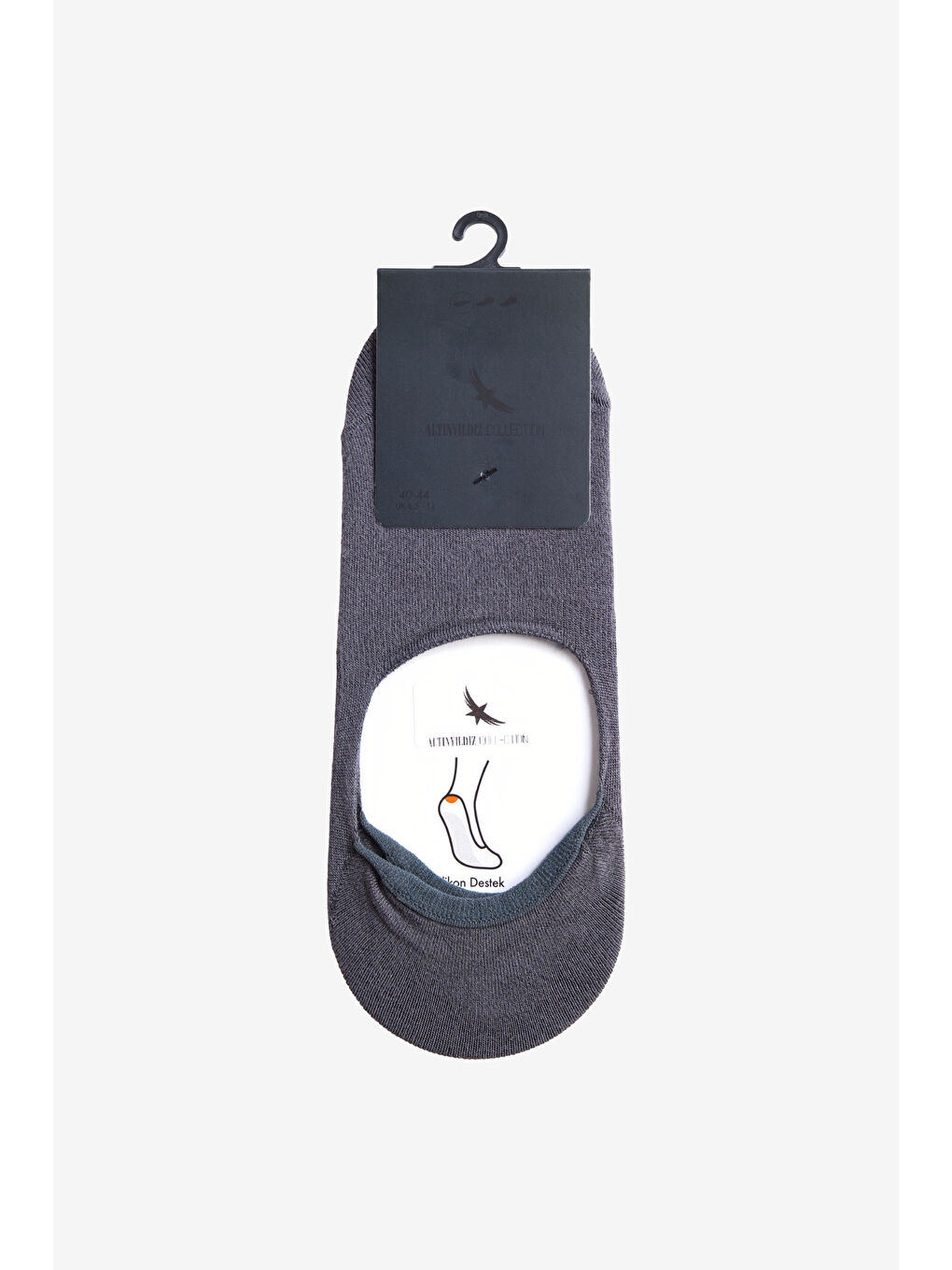 Erkek Antrasit Tekli Babet Çorap