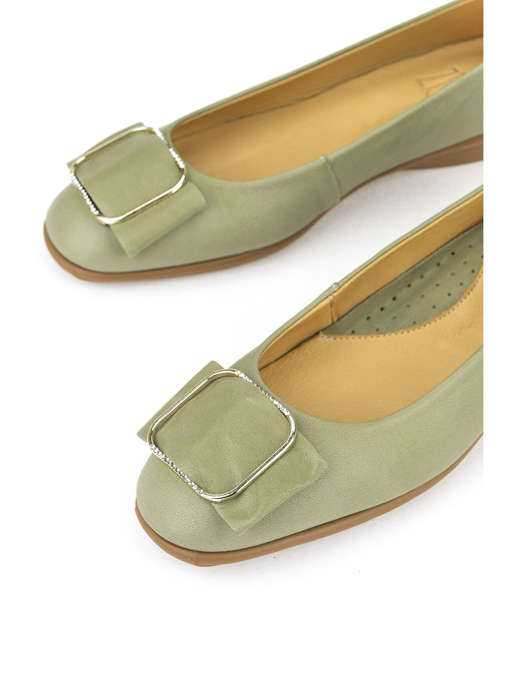 Kadın Hakiki Deri Konfor Babet 1511050Z2221 Yeşil-5