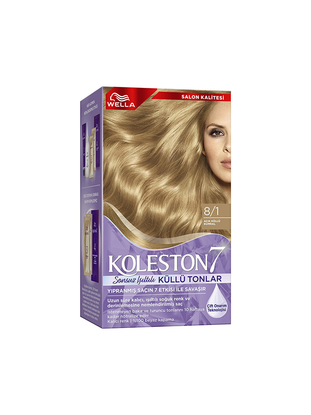 Wella Koleston Supreme Saç Boyası 8/1 Açık Küllü Kumral - 2