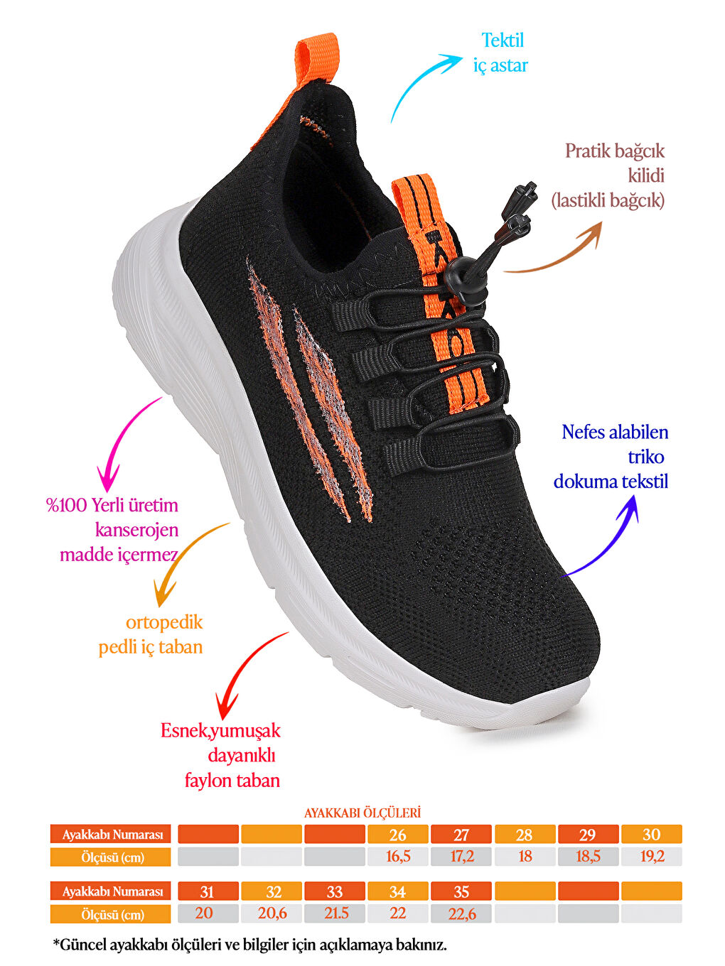 Siyah Dunca Fileli Faylon Taban Erkek Çocuk Spor Ayakkabı-1