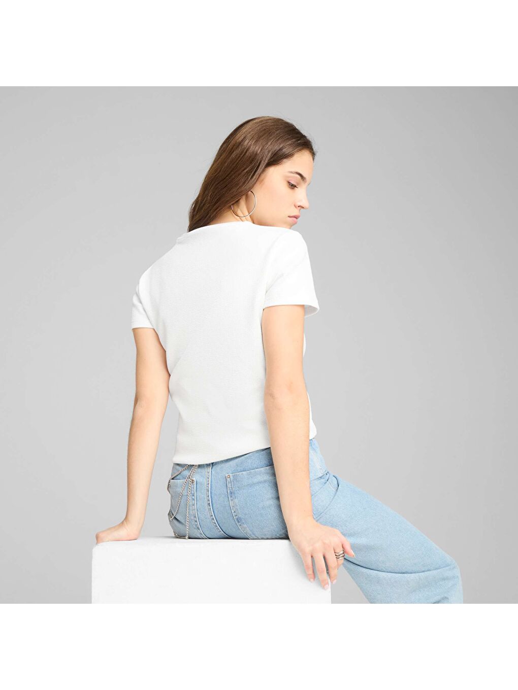 Beyaz HER Kadın Tişört-1