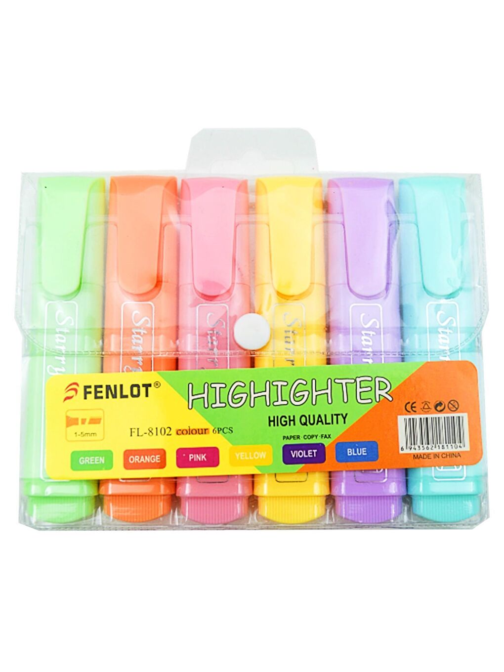 Pastel Fosforlu Kalem 6 Lı Set (FL-8102)-2