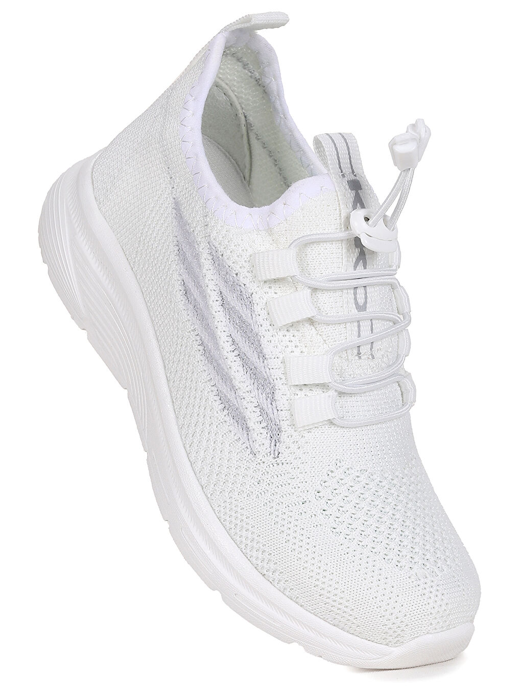 Beyaz Dunca Fileli Faylon Taban Erkek Çocuk Spor Ayakkabı