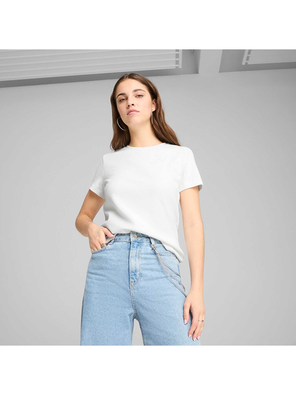 Beyaz HER Kadın Tişört-4