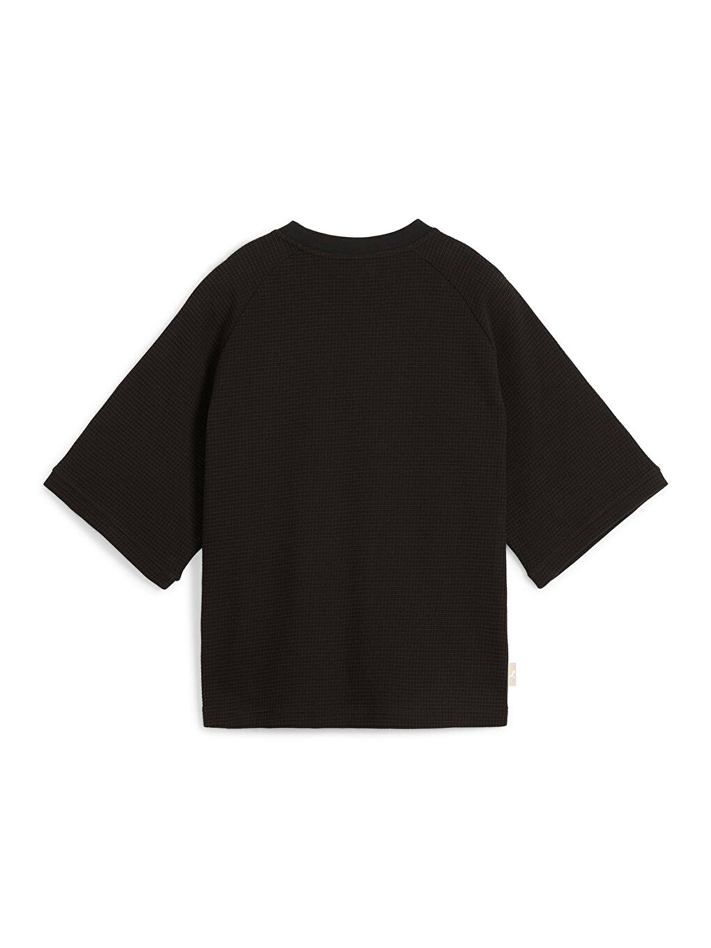 Infuse Relaxed Kadın Siyah Yuvarlak Yaka Tişört-4