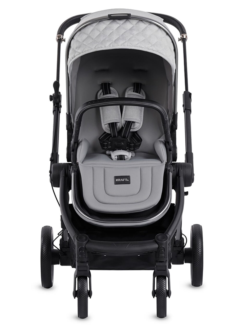 Napoli Travel Sistem Bebek Arabası Açık Gri-4