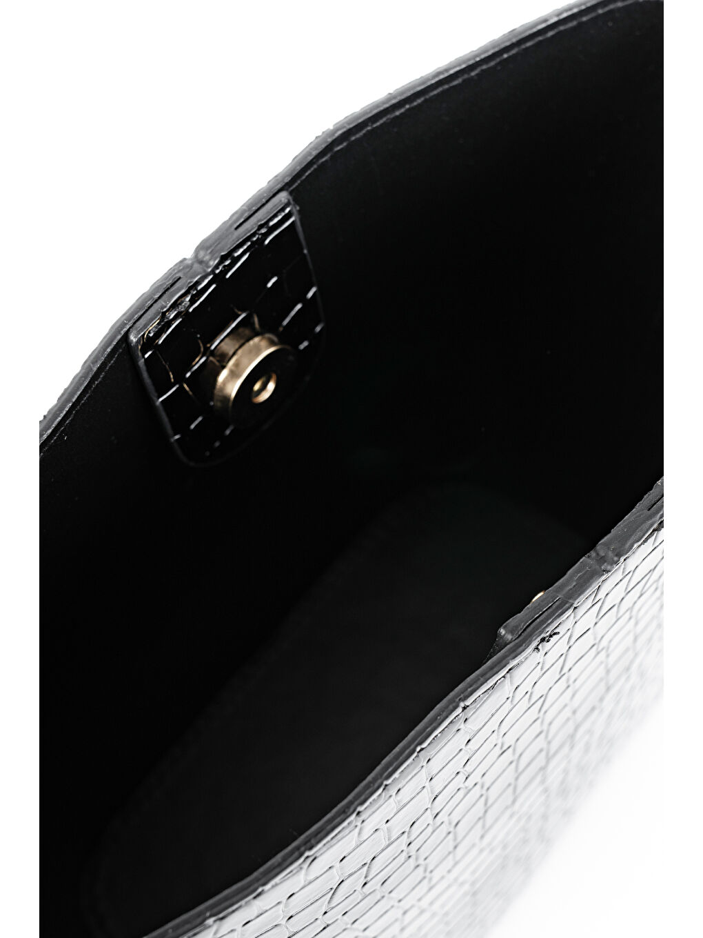 Suni Deri Kadın Kol Çantası Heidi Krok Siyah-3