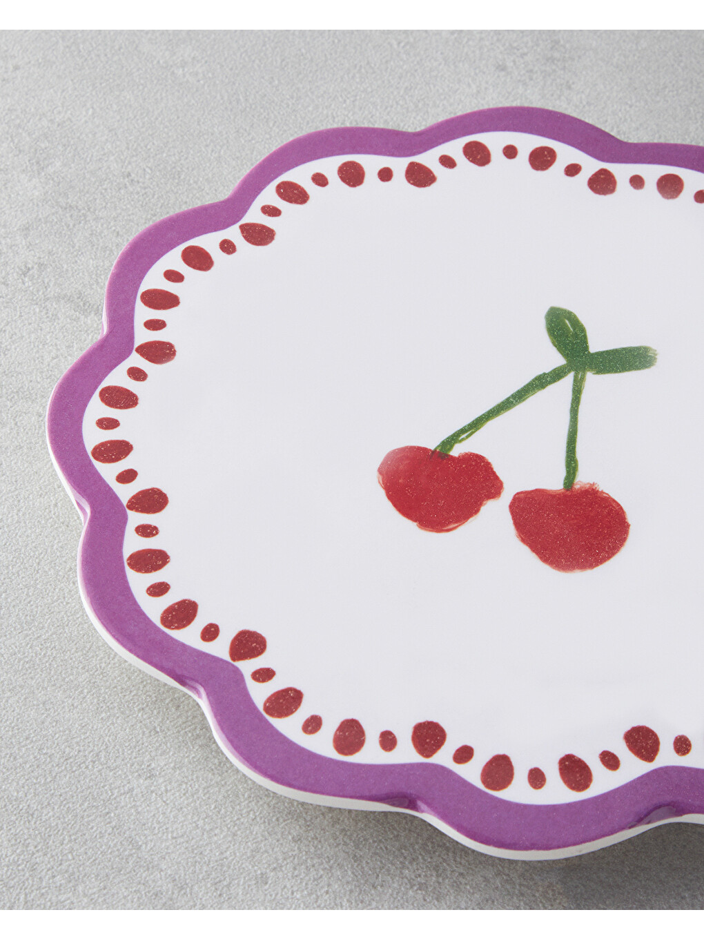 Beyaz Cherry Melamin Nihale 17 cm Renkli-2