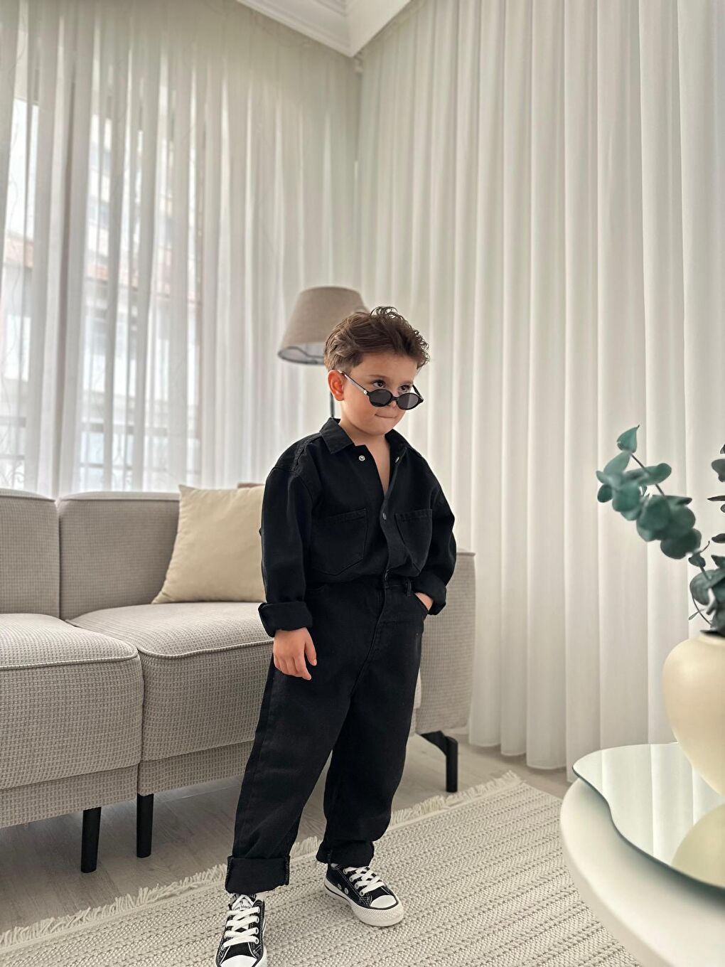 Siyah Erkek Çocuk Jean Takım 2’li-3