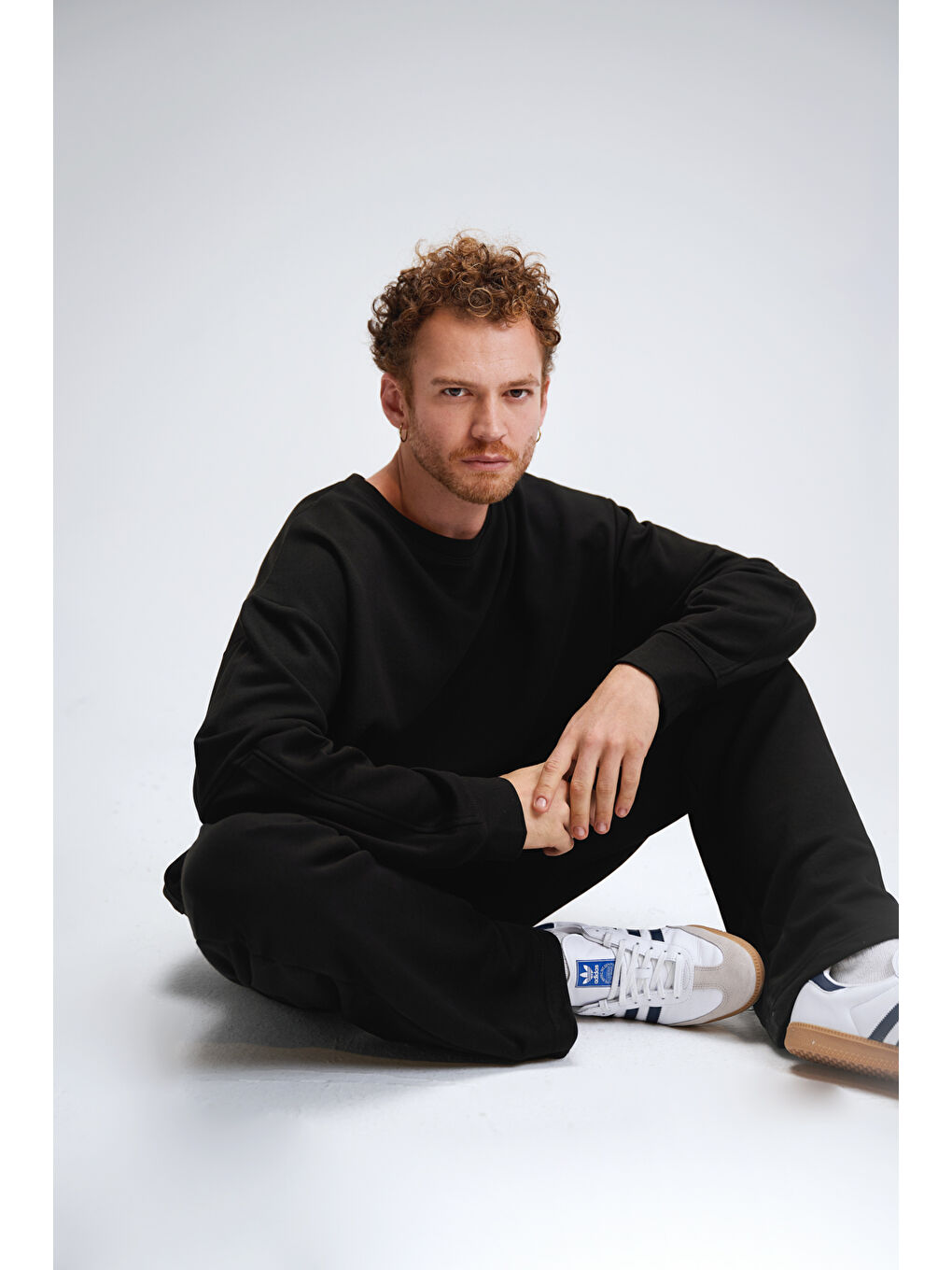 Erkek Timeless Oversize Siyah Sweatshirt-2