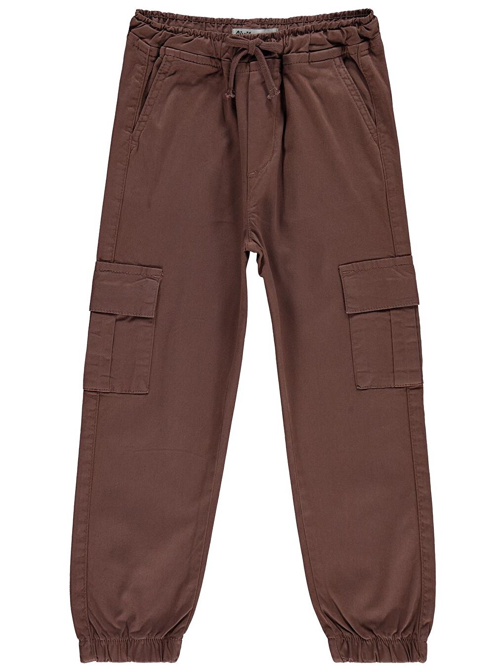 Boys Bel Paça Lastikli Kargo Cepli 10-13 Yaş Pantolon - Kahverengi