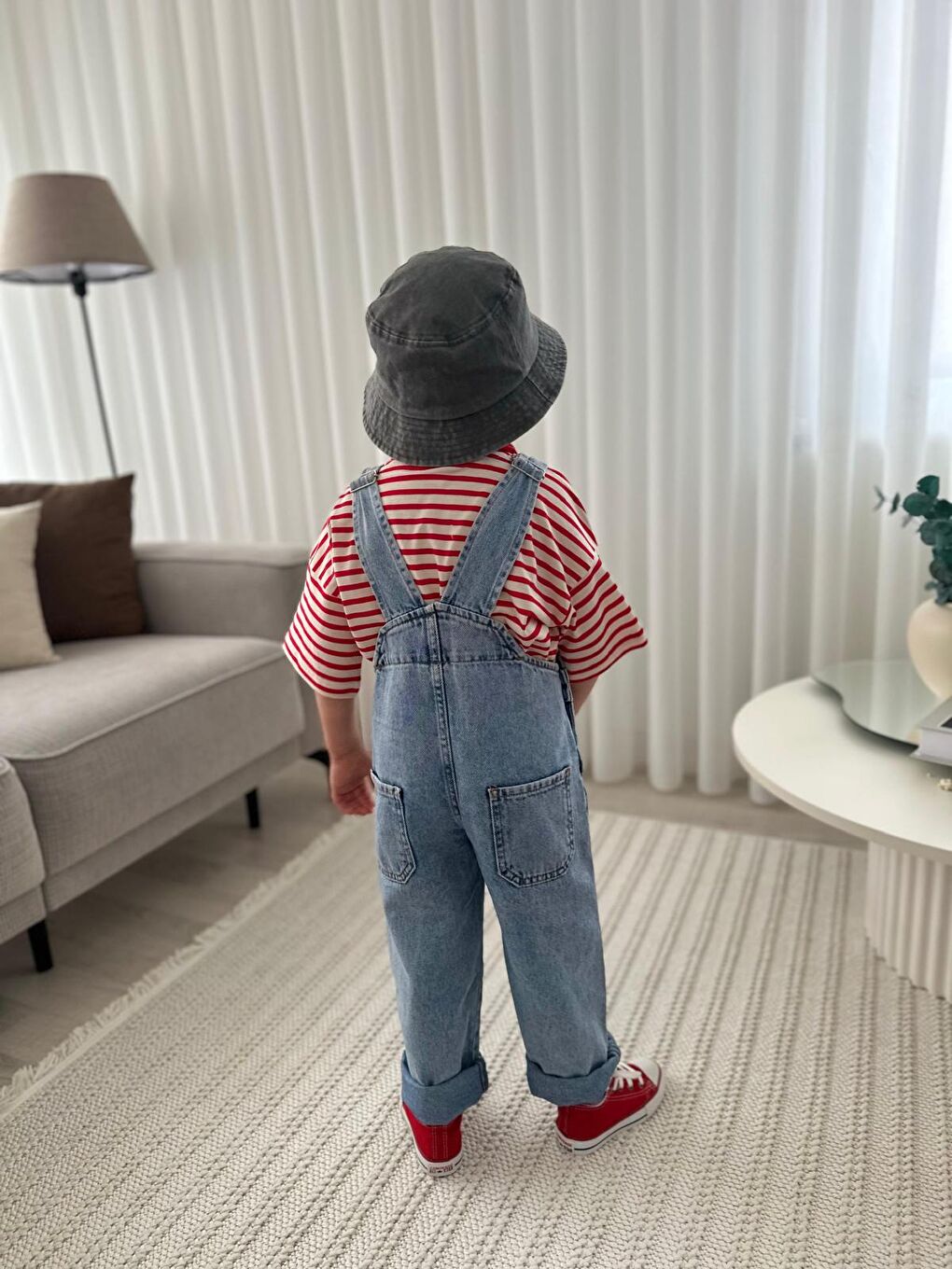 Mavi Erkek Çocuk Denim Salopet Tulum-2