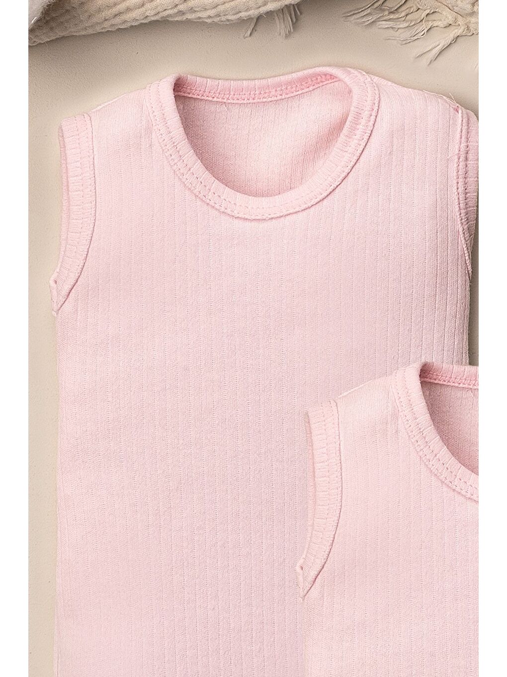 Pembe Bebek Body 3'lü Organik Pamuklu ve Alttan Çıt Çıtlı Set-2