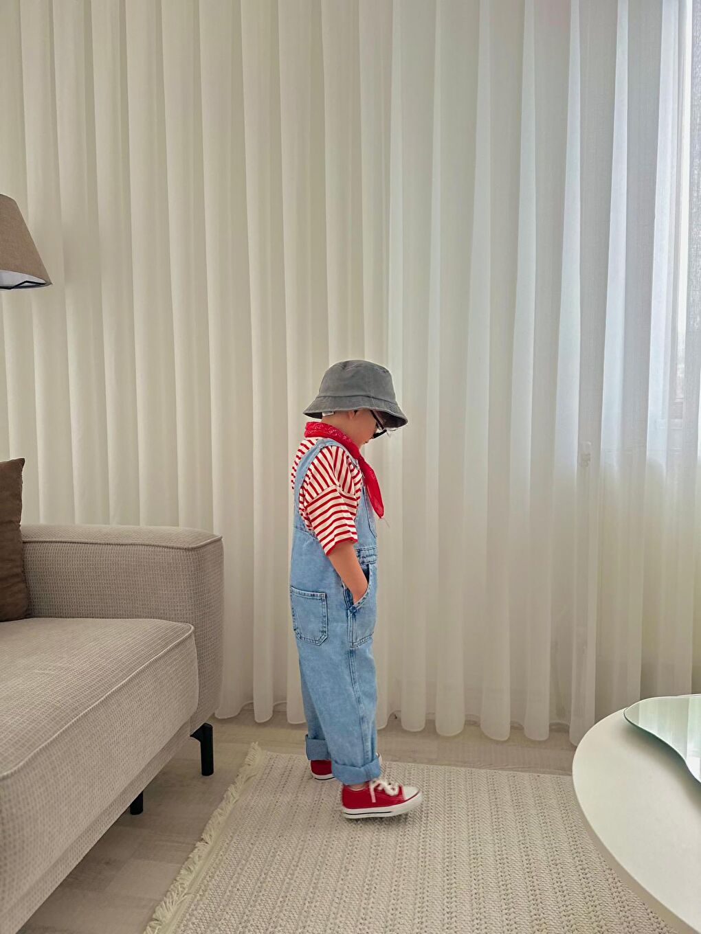 Mavi Erkek Çocuk Denim Salopet Tulum-3