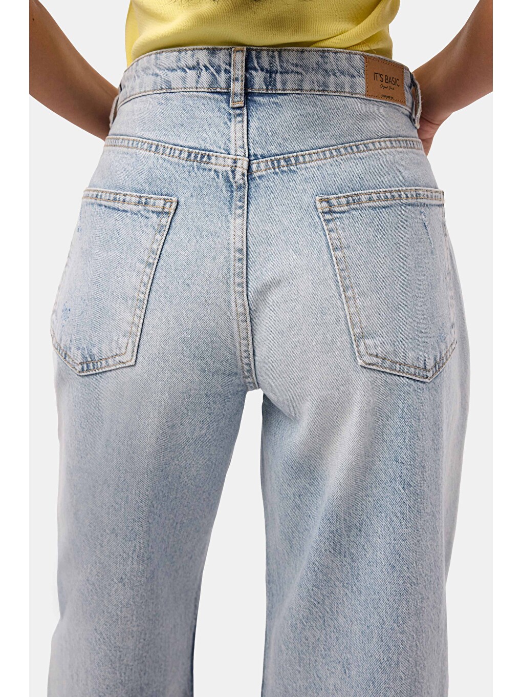 Mavi Kadın Jean Renk 12s6-3 Mid Rise Baggy Barrel Fit Denim Jean-2