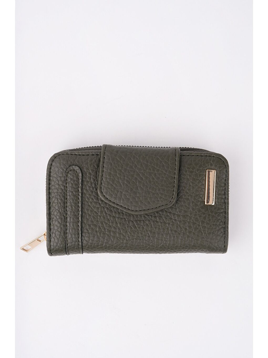 Haki CHEKO Bozuk & Kağıt Para Bölmeli Fermuarlı Kartlık Kadın Cüzdan