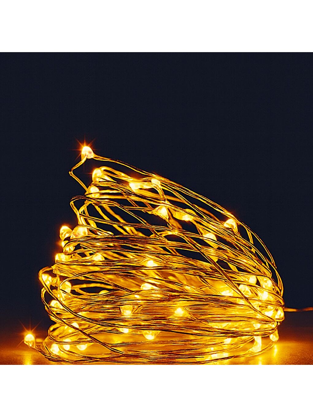 Sarı Yılbaşı Led Işık Pilli 5 mt 50 li Günışığı (2505160)