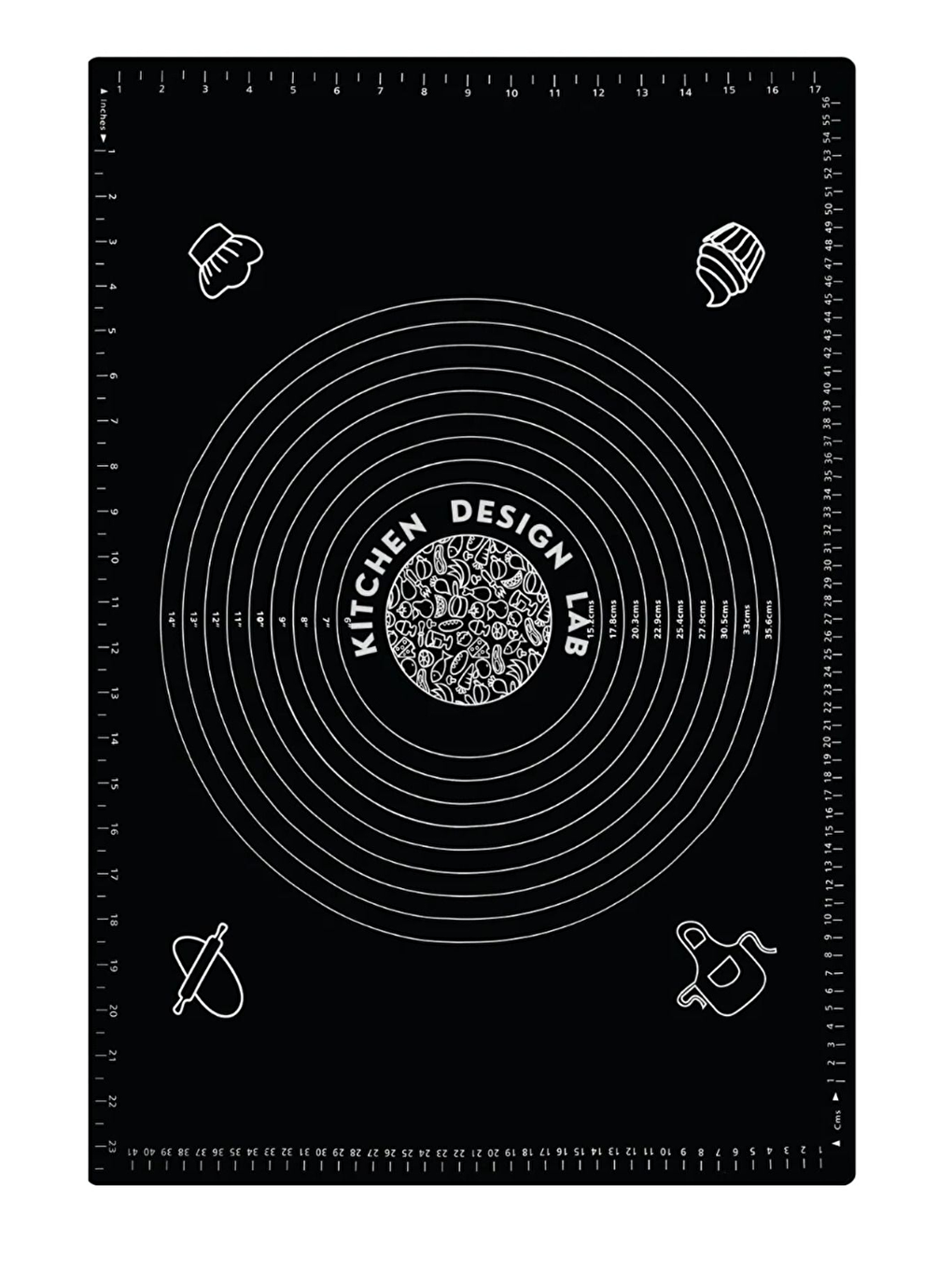 Siyah Silikon Hamur Açma Matı 45 X 65 Cm, 28 Cm Pizza Tepsisi Ve Ahşap Saplı Hamur Açıcı-4