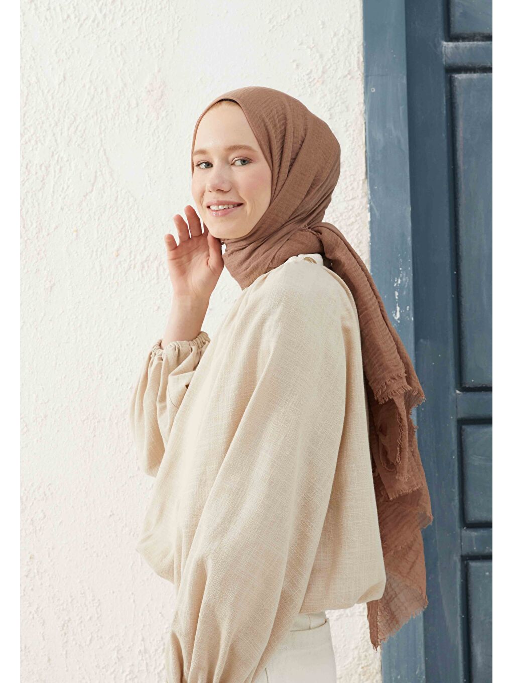 Kahverengi Bürümcük Şal Cappuccıno-1